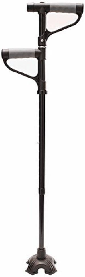 BAIZOEUK My Get Up & Go Cane,Multi-function Walking Cane Stick Double Handle Design With Flashlight LED Lights hike equipment-black 2-Pound