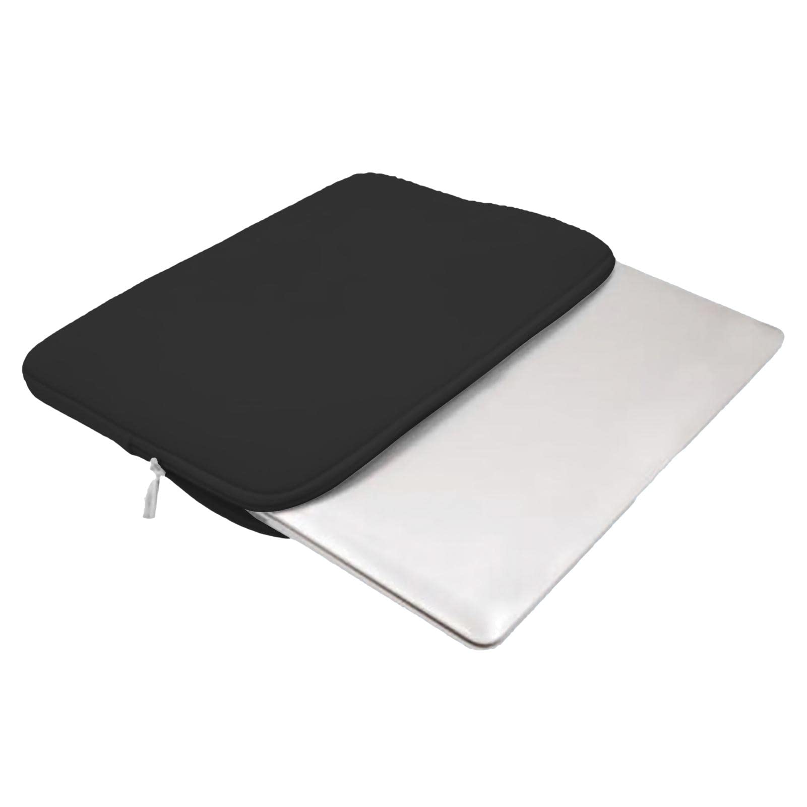Housse Protectrice Pour Ordinateur Portable 12-15 Pouces - Néoprène Résistant à L'eau, Fermeture éclair, Doublure Molletonnée, Finition Noire