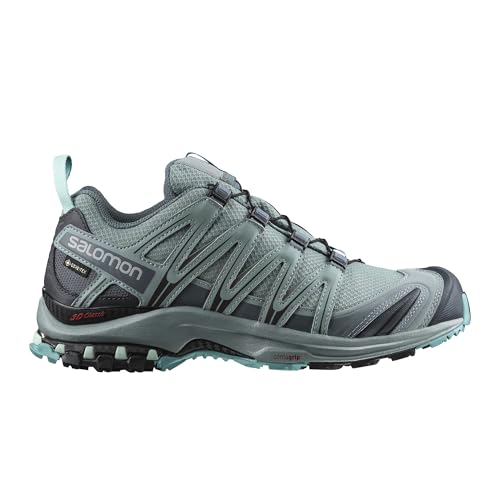Salomon Women’s XA PRO 3D Gore-Tex Waterproof Trail Running Shoes - Lead/Stormy Weather/Meadowbrook - 5