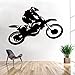 Produktbild BRILLINT.YY Wand PVC Aufkleber Decals Kunst Wandbild Fahrrad Chopper Motorrad Stunt Racing Für Jungen Wohnzimmer Wohnzimmer Wohnkultur 56X89Cm