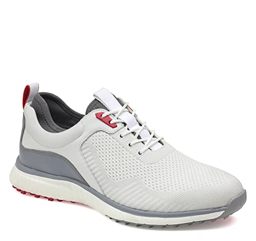 Johnston & Murphy Men's Xc4 H2 Sport Hybrid Knit White Knit/White/Gray Waterproof Leather 10.5 M Us #TOP26