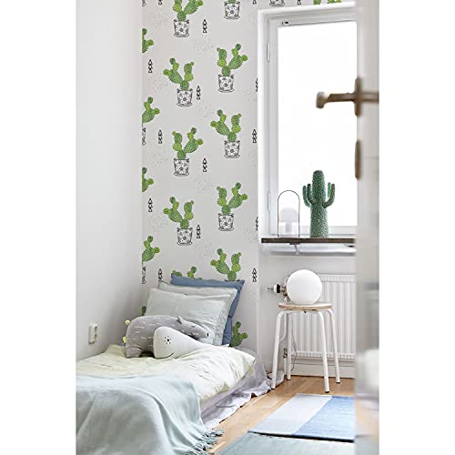 Papier peint meuble rénovation facile Coloray cactus pour masquer défauts