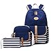 FLYMEI Sac à dos mignon pour filles, sac à dos pour ordinateur portable de 15 pouces pour femme, sac à dos d'école, sac à dos de voyage, sac à dos classique bleu
