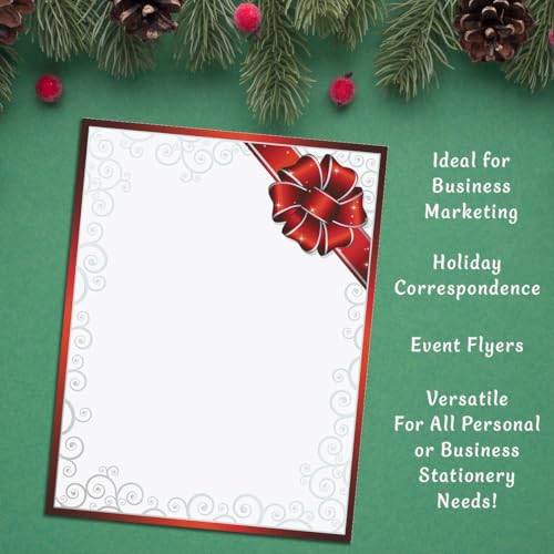 PaperDirect Charming Christmas Assortment Stationery, Letters, Cards, Invites, Border Papers, Letterhead 8.5 x 11, 25 or 100 sheets, Elegant Premium Business Corporate Writing Paper - Image 6