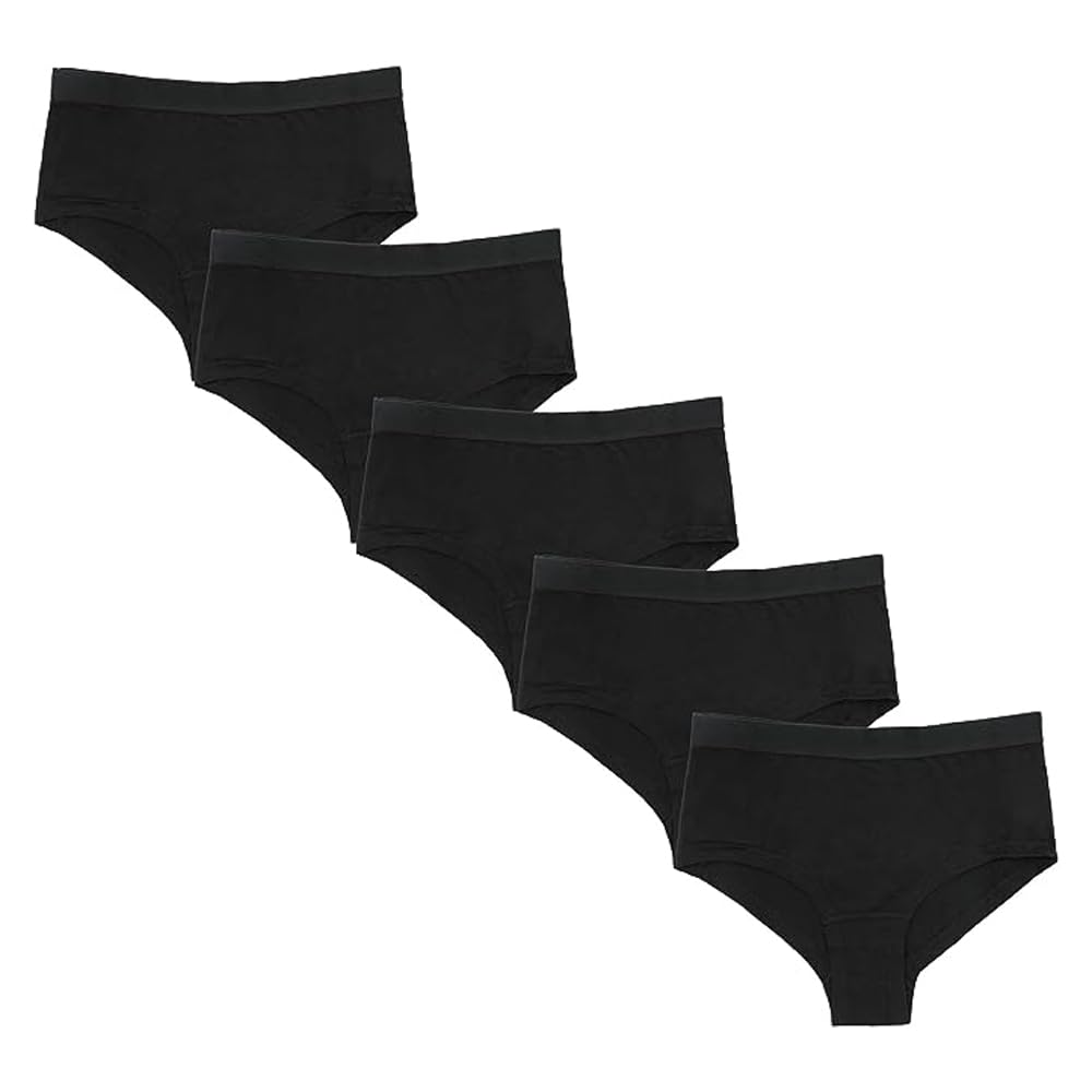 Undercover Girls 5 Pack - Black 5 Pairs (1 Pack) Plain Shorts Br272 Black 9-10 Years