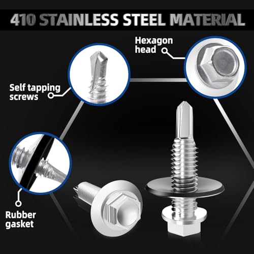 #14x1 Tornillo de acero inoxidable cabeza hexagonal 70pcs miniatura 4