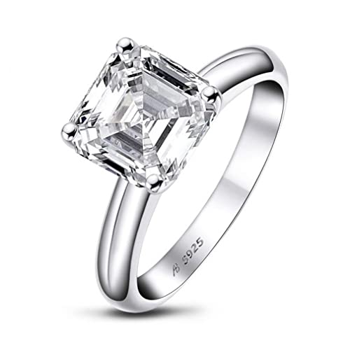 Bijoux fins moissanite et bague argent 925 véritable pour femme