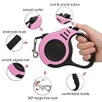 PETIMP Retractable Dog Leash Lightweight 16FT Leash, with Folding Bowl,Dispenser,Waste Bags, for Small Medium Dogs(Pink) - Image 3