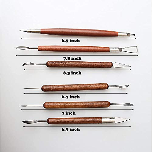 s amp e teacher39s edition 6 pcs pottery amp clay sculpting tools double-sided smooth wooden handles