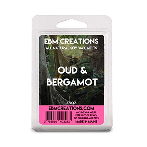 Oud & Bergamot Soy Wax Melts 3.2oz, 6 Cube Clamshell, All