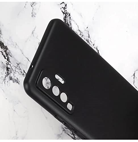 Image of Mobile Back Cover Case for Vivo X50 (Silicone Case|CameraProtection|Black SC1510)