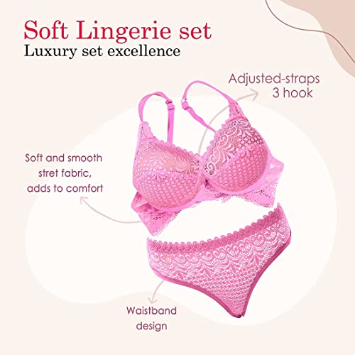 Image of Bra Panty Set for Women and Girls Lingerie Set with Full Coverage Non-Padded Bra and Panty Set
