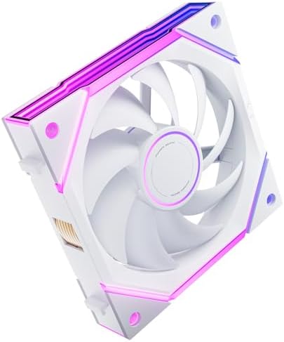 AsiaHorse Nyota Ultra 120mm PC Case Fan - Space-Inspired Design (Infinity Mirror + RGB Ring), 9 Blades 58.5 CFM, Modular Build, Ultra-Quiet Silicone Pads, PWM Control-Quiet Hydro Bearing