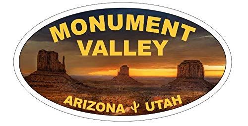 Magnet Monument Valley Oval Vinyl Magnetic Bumper Sticker Decal D3725 Arizona Utah 5"