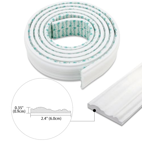 Moldura de rail para silla flexible Trimold autoadhesiva que protege paredes 4