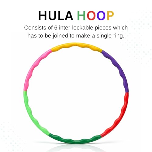 Image of Hula Hoop, Exercise Ring for Fitness for Boys, Girls, Kids and Adults (Multicolor), Hoola Hoop, Adjustable Design, use for Lose Weight, Fat Burning Healthy.