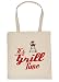Produktbild Griller Tasche Grillzubehör Tragetasche Grill : It`s Grill Time - Sprüche Baumwolltasche Grillen -Farbe: beige