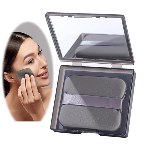 Papel Secante de Aceite Facial, 100 Hojas Carbón de Bambú Papel Absorbente para Cara con Estuche de Espejo, Facial Oil Control Blotting Paper para Cuidado de la Piel Grasa (Negro)