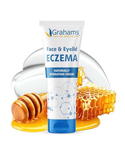 Grahams Natural Face & Eyelid Eczema Cream - Treatment for Eczema Dermatitis Itch Relief Redness Inflammation & Very Dry Skin - with Colloidal Oatmeal - Hypoallergenic & Steroid-Free 50g