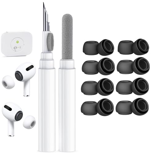 Image of 8 Pairs Replacement Ear Tips for AirPods Pro 2nd /1st (Black)
