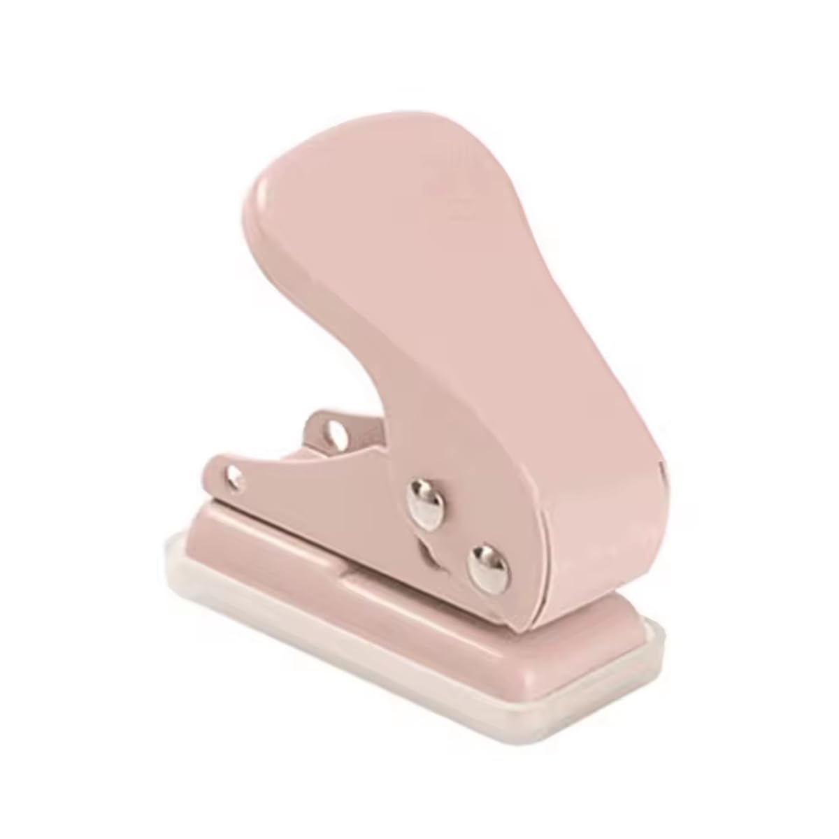 Small Single Hole Punch Mini Single-hole Punch Portable Positioning Diy Handbook Loose-leaf Book Binding Stationery Watercolor Paper Punching Tool (Pink)