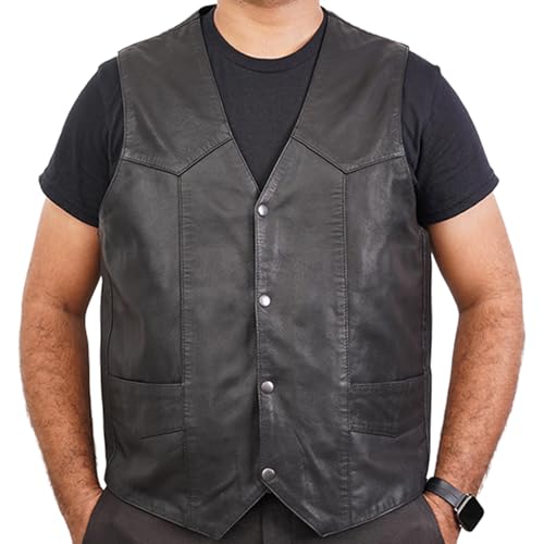 LVAD Men's Leather Vest | Stylish & Functional with Controller and Battery Pockets, Perfect for HeartMate Devices2