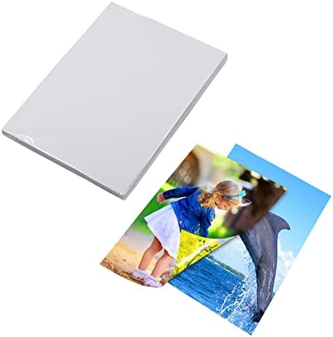 LIWUTE 8x11.5" 50Sheets A4 Double-sided Glossy Photo Paper for Laser Printer 128gsm Laser Printing Coated Paper for Business Card, Menu, Design Draft Printing etc (128gsm 8x11.5")
