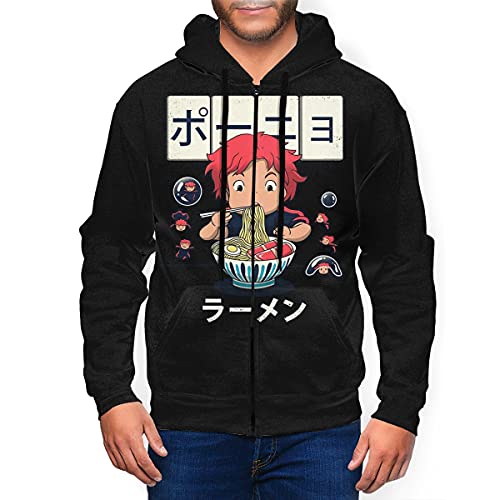 Lmhbltop mens womens ponyo hoodies hooded zipper hoodie shirt swe…