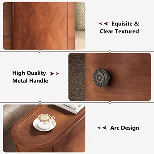 Little Tree XFVC-HS025 Wood End Table With 2 Drawers Sofa Side Table thumb #5