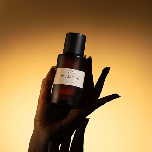 Image of Guzz Iris Santal Eau De Parfum | Woody Aromatic Perfume with Sandalwood & Iris | Unisex Luxury Fragrance | 50 ML