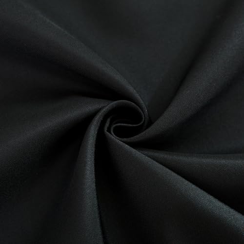 Image of sancua 2 Pack Small Square Tablecloth 24 x 24 Inch Black, Stain and Wrinkle Resistant Washable Polyester Table Cloth Decorative Solid Fabric Table Cover for Nightstand End Bedside Tables