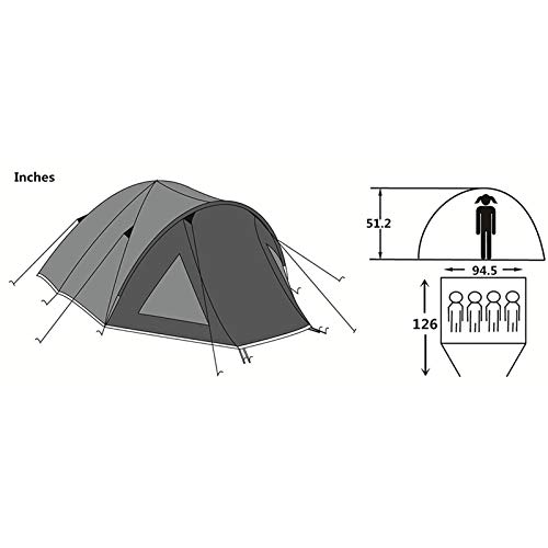 Carpa GeRRiT para camping 4 personas 4 estaciones miniatura 2