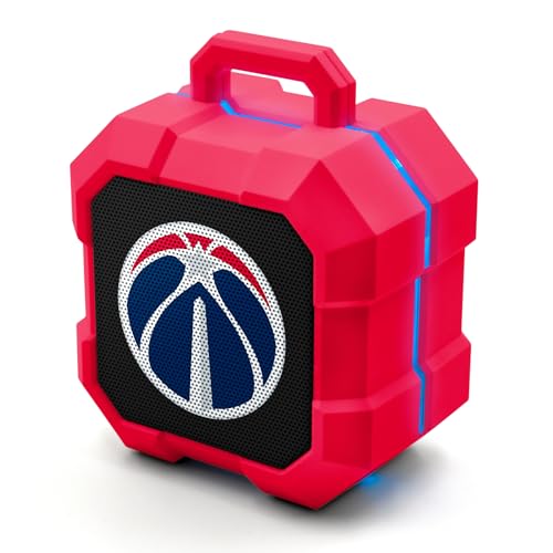 SOAR NBA Shockbox LED Wireless Bluetooth Speaker - Water Resistant IPX4, 5.0 Bluetooth with Over 5 Hours of Play Time - 