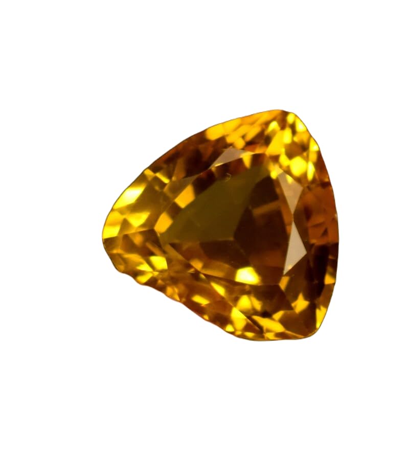 Saphir jaune facetté pour bague personnalisée et collier artisanal en métaux précieux