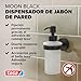 Imagen de tesa® MOON BLACK Dispensador de Jabón de Vidrio Satinado con Estilo Industrial o Moderno