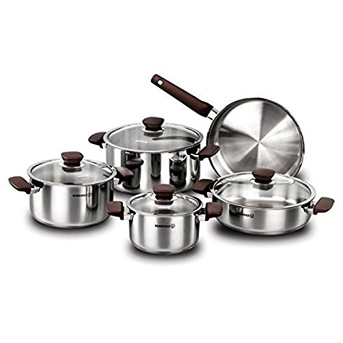 Buy YBM Home a1680 Korkmaz 9 Piece Cookware Set, Null, Null Online at