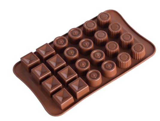 Dewocke Juego de 3 Moldes de Silicona para Tableta de Chocolate, Molde Bombones Antiadherente, Molde de Chocolate Profundo, Moldes de Silicona Pequeños para Dulces, Pudín, Cubitos de Hielo, Pasteles