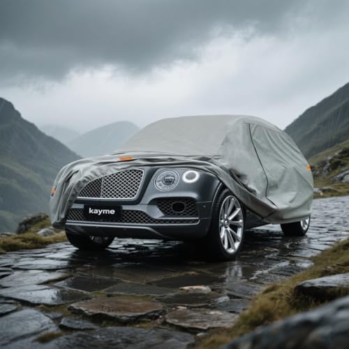 Image of Kayme Heavy Duty SUV Car Cover Custom Fit Bentley Bentayga SWB Waterproof All Weather for Automobiles, Full Exterior Covers Sun Rain UV Protection.（Deliver About 3-10 Days）