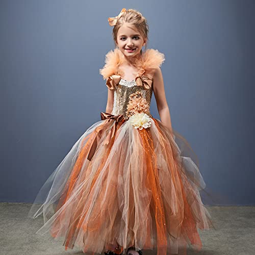 Girls Tulle Tutu Dress Kids Carnival Birthday Party Halloween Princess Tulle Dress Up 𝐂ostume with Headband Outfits2