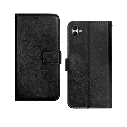 Amazon Brand - Solimo Samsung Galaxy M04 / F04 / A04E Flip Cover | Card Pockets Wallet & Stand | Flip Cover for Samsung Galaxy M04 / F04 / A04E - Black (B0CTRRH5DW) Amazon Price History, Amazon Price Tracker