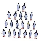 upkoch 32 pezzi ornamenti di pinguino i bambini giocano a figure di animali modello figurina animale da giardino fatato statua del pinguino figurine suite miniatura bambino pvc morbido