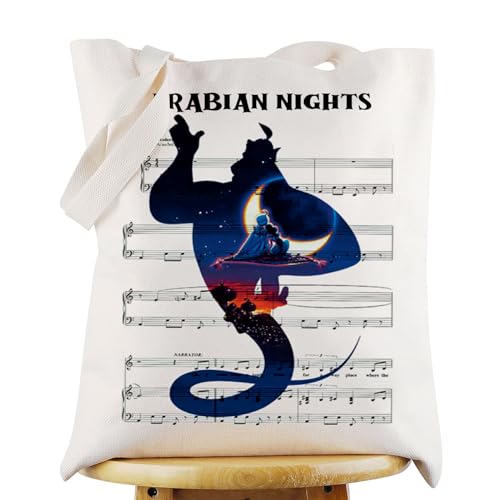 Bolso tote lámpara mágica G2TUP, regalo para fans de princesas, bolso de hombro con temática de películas animadas y noches mágicas miniatura 1