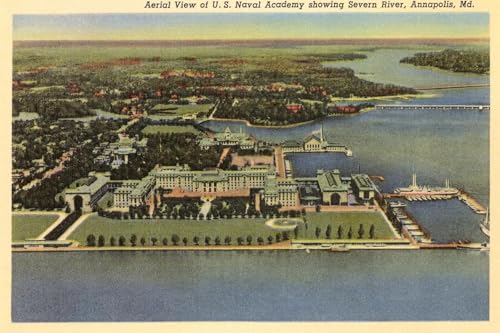 ART.COM Wall Art Print Aerial View, Naval Academy, Annapolis, Maryland, 18" x 12"