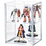 【UVカット 99.2％】フィギュアケース コレクションケース 背面ミラー ディスプレイ ショーケース 7段階調整 2way (背面ミラー, 内寸：幅26.5×奥行20.5×高さ35cm)