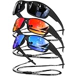 Polarized Sports Sunglasses Men UV400 Protection Lightweight Wrap Around Goggles for Cycling Fishing Driving Running