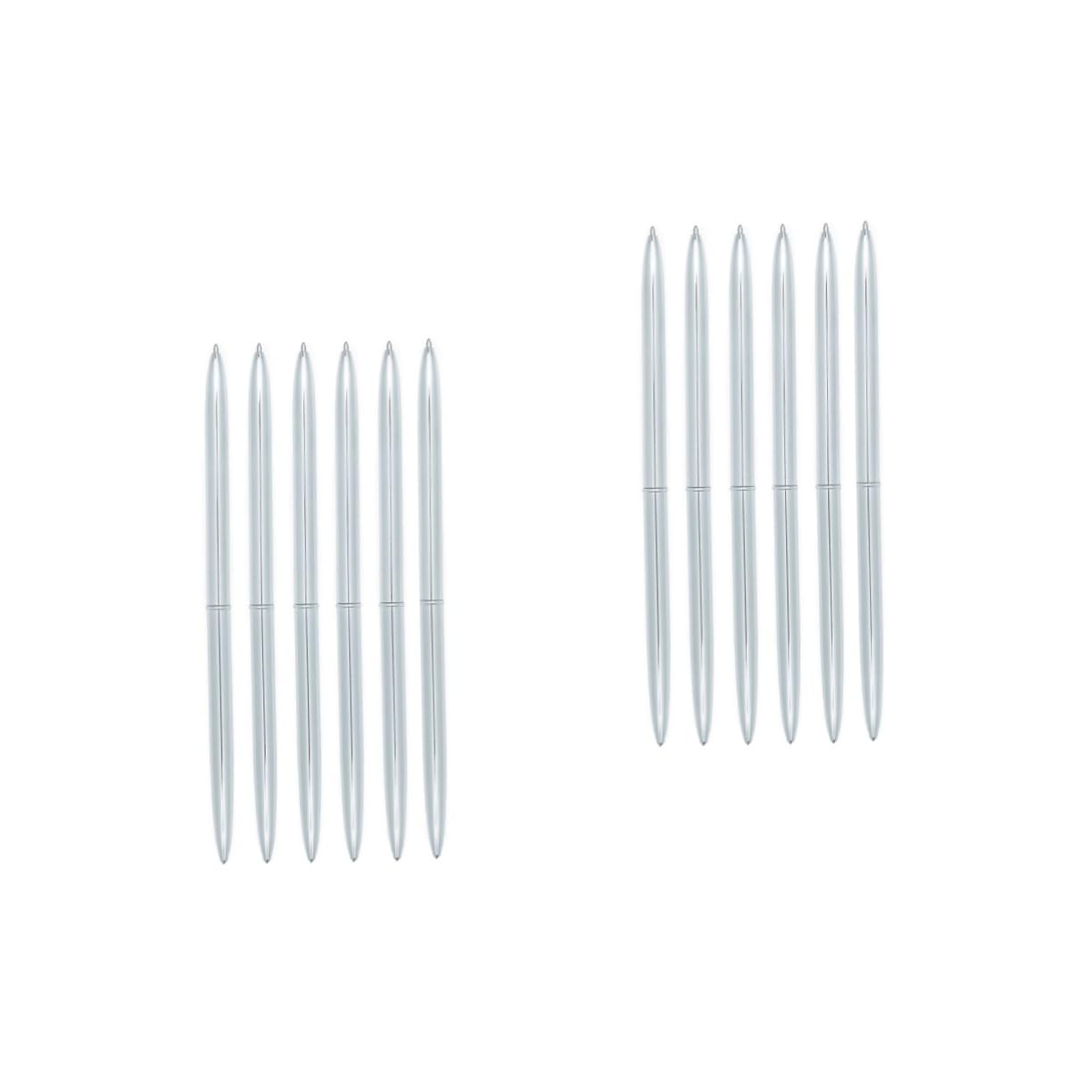 LALAFINA 12pezzi Penna Sfera Metallo Design Leggero e Elegante Inchiostro Blu Per Scuola e Ufficio Ricaricabile e Resistente Perfetta Per Uso Quotidiano