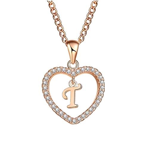 Gorgeous Alphabet T In Diamond Heart Pendant & Chain; Stylish Double Locket Initial Letter Inside Heart; Necklace Gift For Girls Women On Birthday Anniversary Valentine Occasions (Gold) (B0D2KHDHCP) Amazon Price History, Amazon Price Tracker