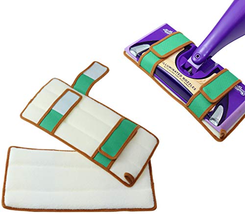 Reusable Mop Pads for Swiffer Wet Jet Refills, Machine Washable Refill Pads