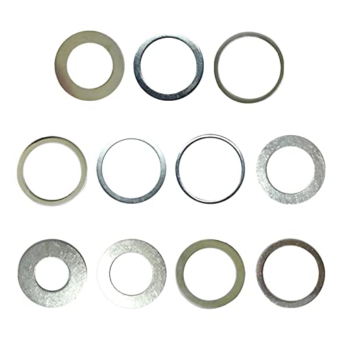 Útiles anillos reductores de acero inoxidable, herramienta de conversión de disco de corte para carpintería, 20/22/25,4/30/32 mm, 11 arandelas espaciadoras