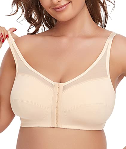 Post Surgical Bra Front Closure Bras For Women Back Support Posture Corrector Bras Full Coverage Surgical Bras Front Closure Post Surgery Mastectomy Bras Post Op Bra After Breast Augmentation #TOP5